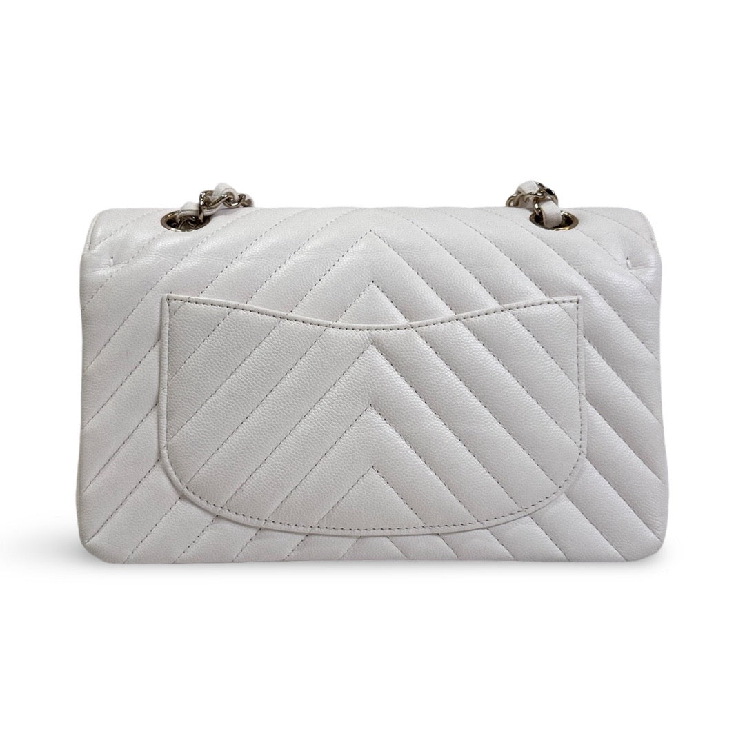 Chanel Small White Classic Flap Bag - Jiaxyk