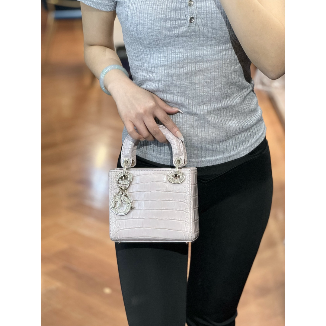 Dior Alligator Pink Lady Dior Mini Bag - Jiaxyk