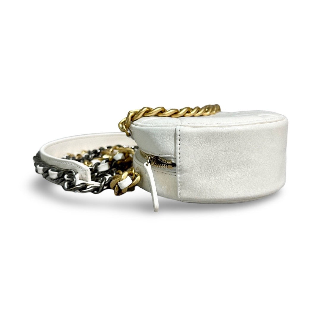 Chanel 19 White Round Chain Bag - Jiaxyk