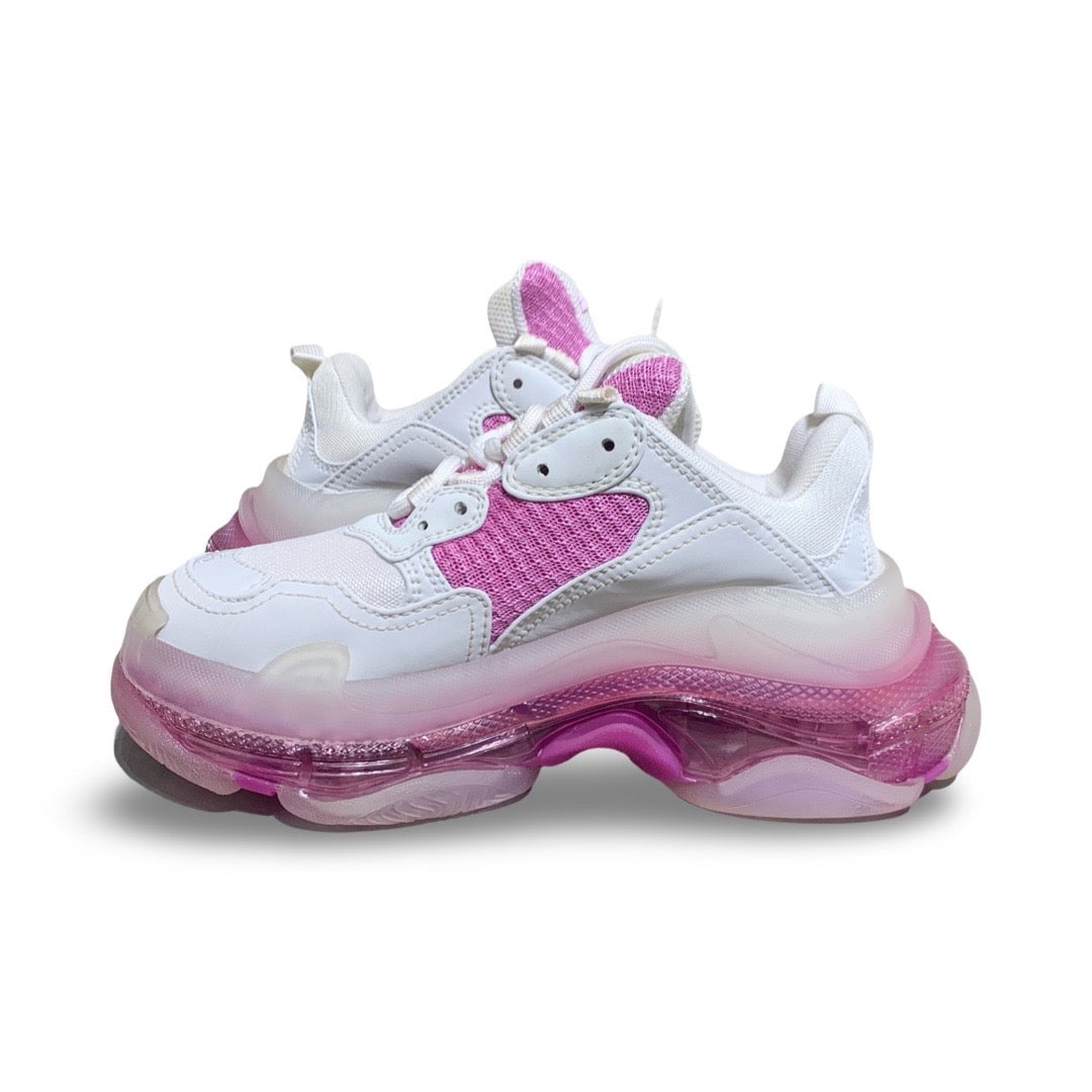 Balenciaga Triple S Pink/White Clear Sole Sneaker Size 35 - Jiaxyk