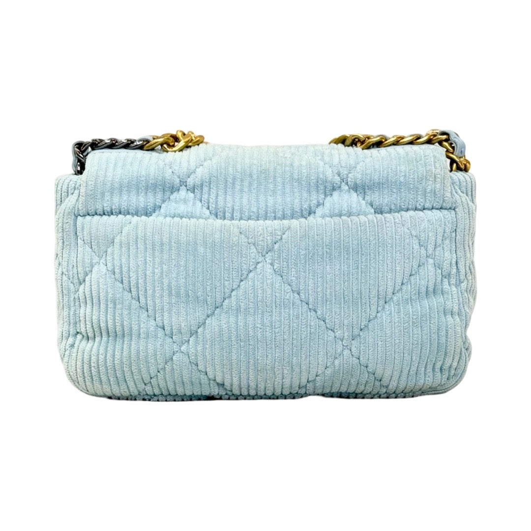 Chanel Small Blue Corduroy 19 Bag - Jiaxyk