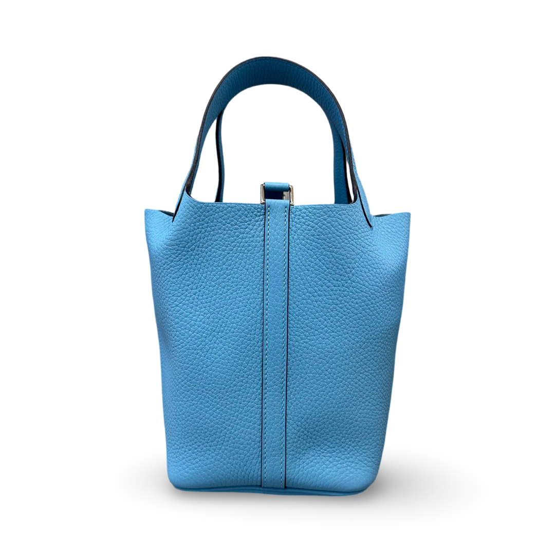 Hermes Picotin 18 P3 Bleu Du Nord - Jiaxyk