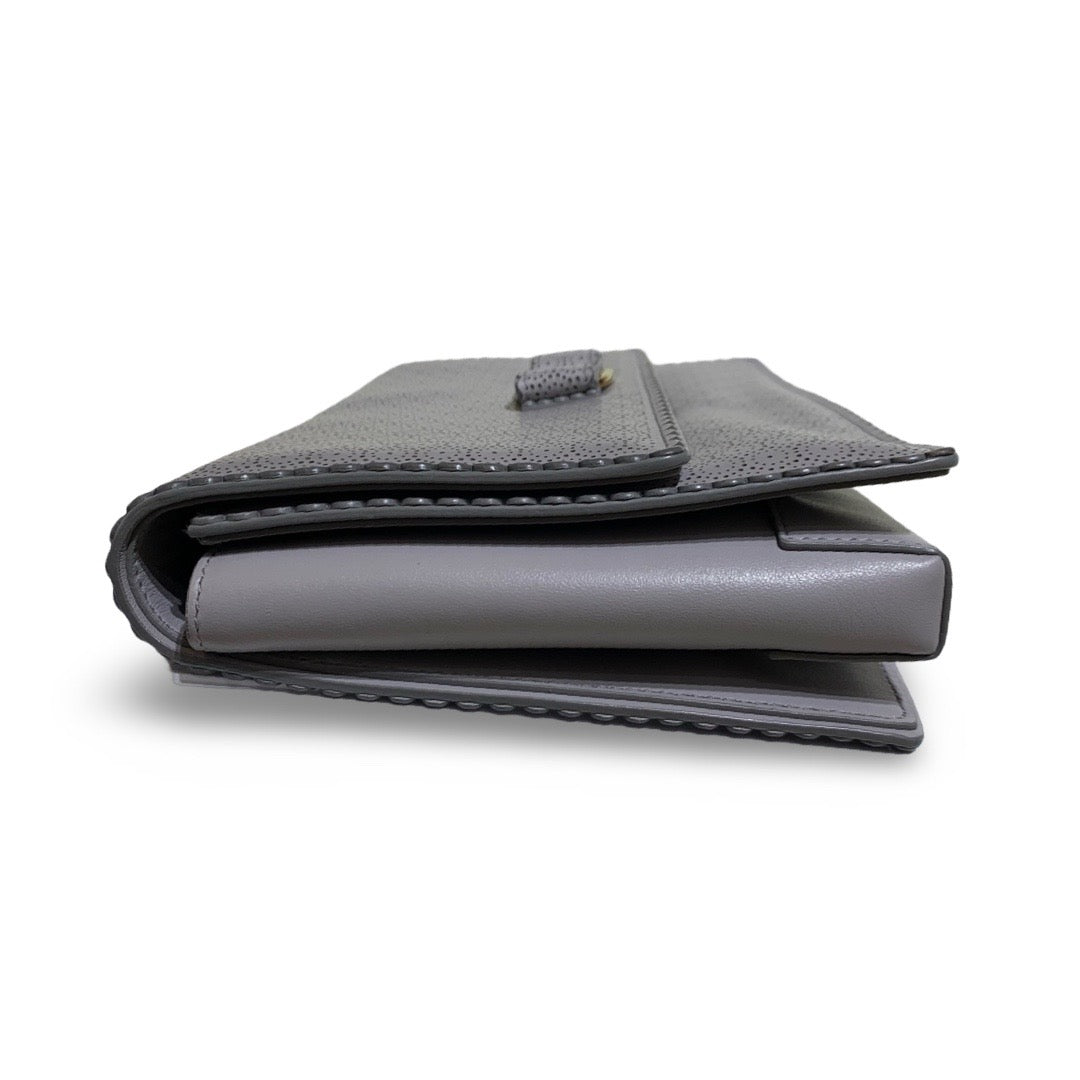 Ferragamo Grey Vara Ginny Leather Crossbody Bag - Jiaxyk