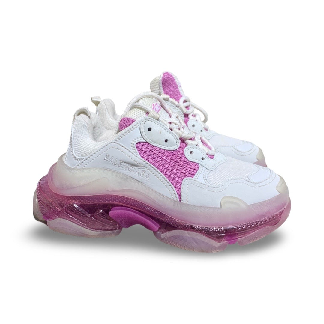 Balenciaga Triple S Pink/White Clear Sole Sneaker Size 35 - Jiaxyk