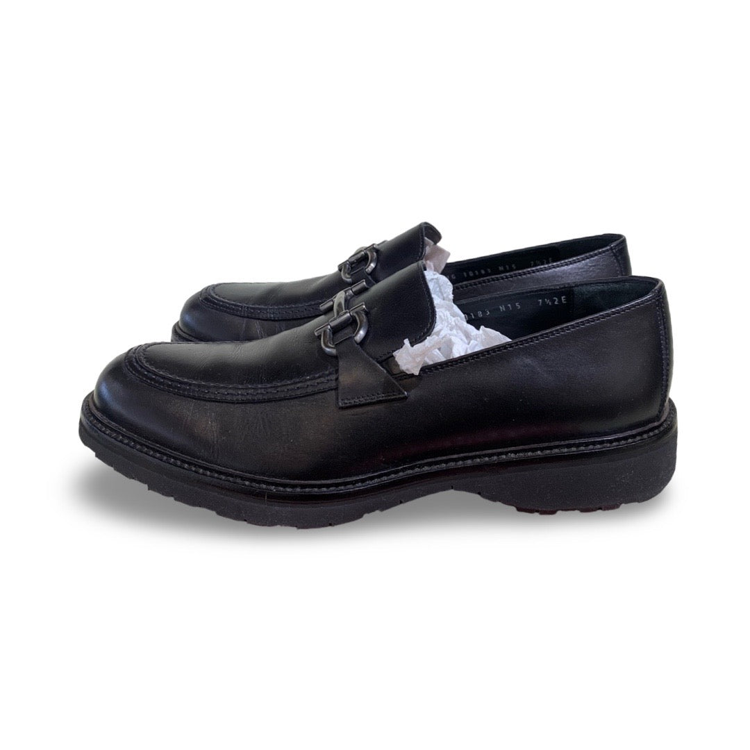 Salvatore Ferragamo Fiorello Black Leather Loafers 7.5 - Jiaxyk