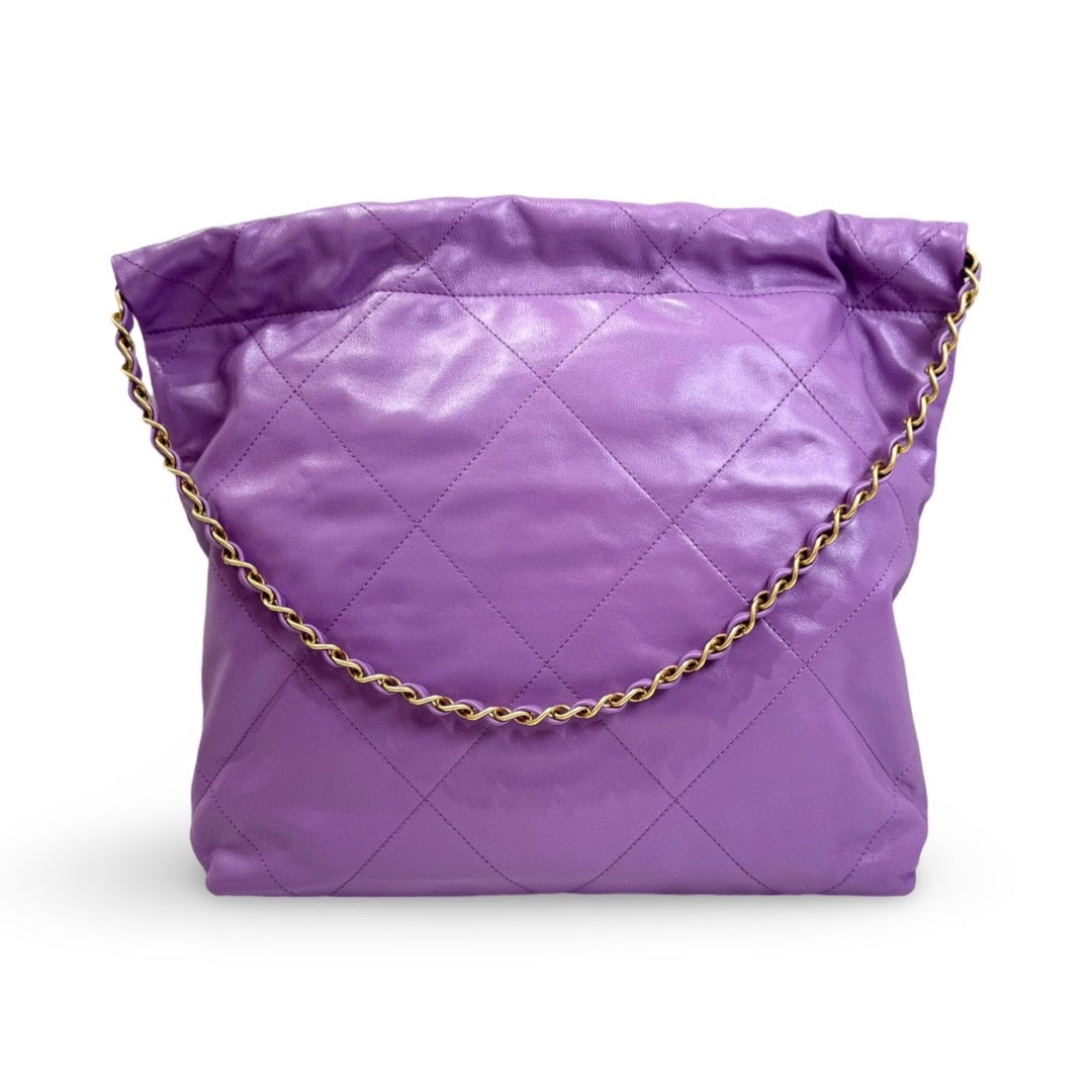Chanel Small Purple 22 Bag - Jiaxyk