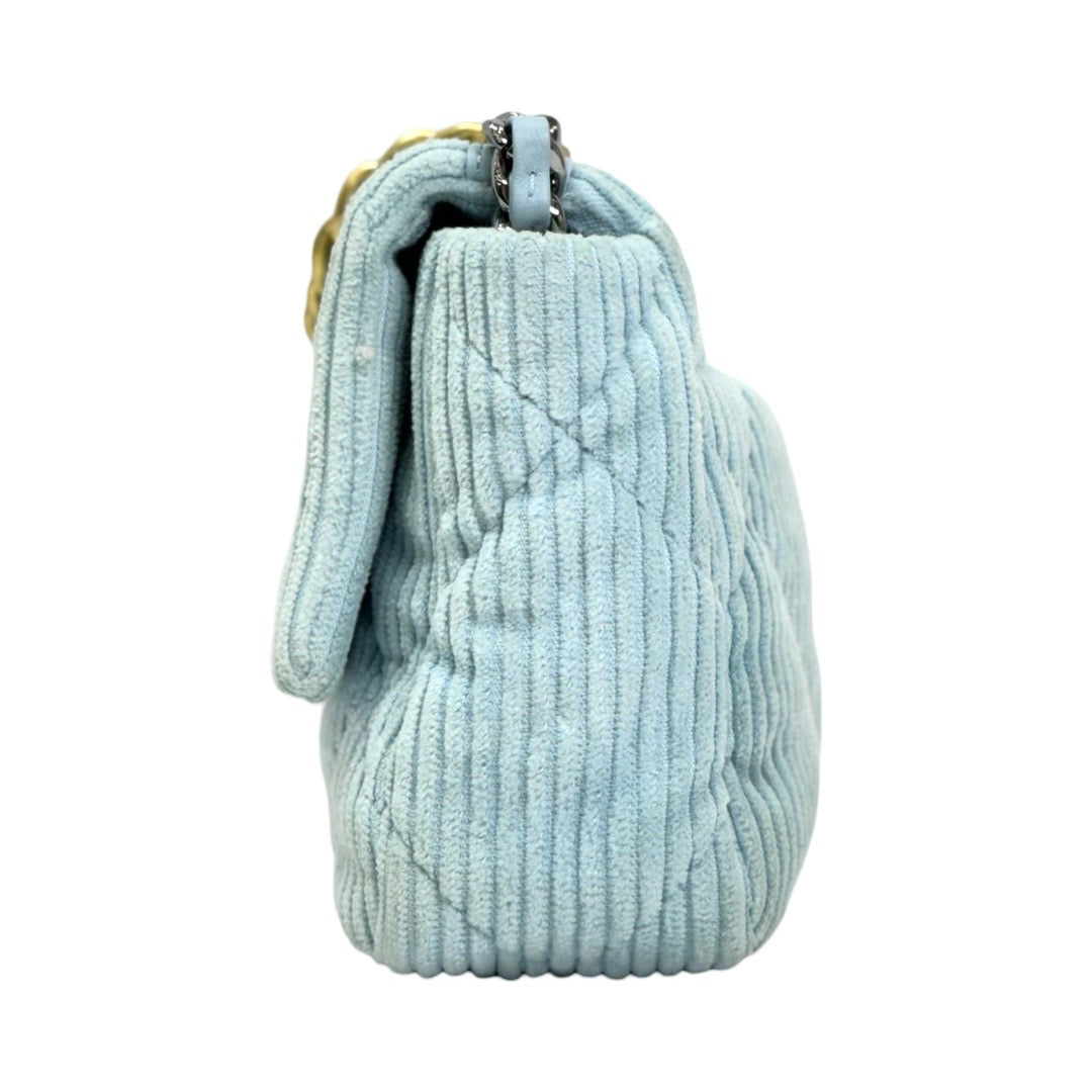 Chanel Small Blue Corduroy 19 Bag - Jiaxyk