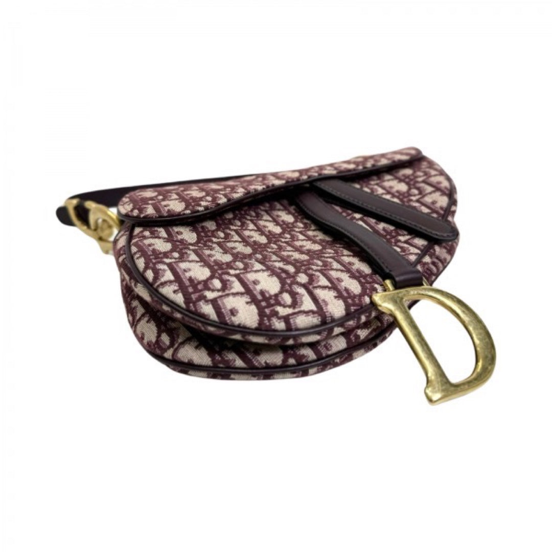 Dior Small Red Oblique Saddle Shoulder Bag with Special Strap Set - Jiaxyk