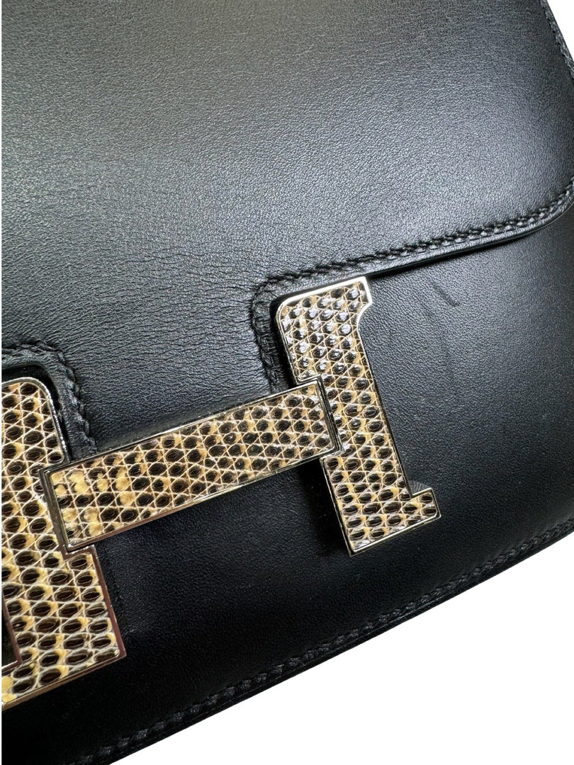 Hermes Constance 18 with Lizard Buckle Black Monsieur - Jiaxyk