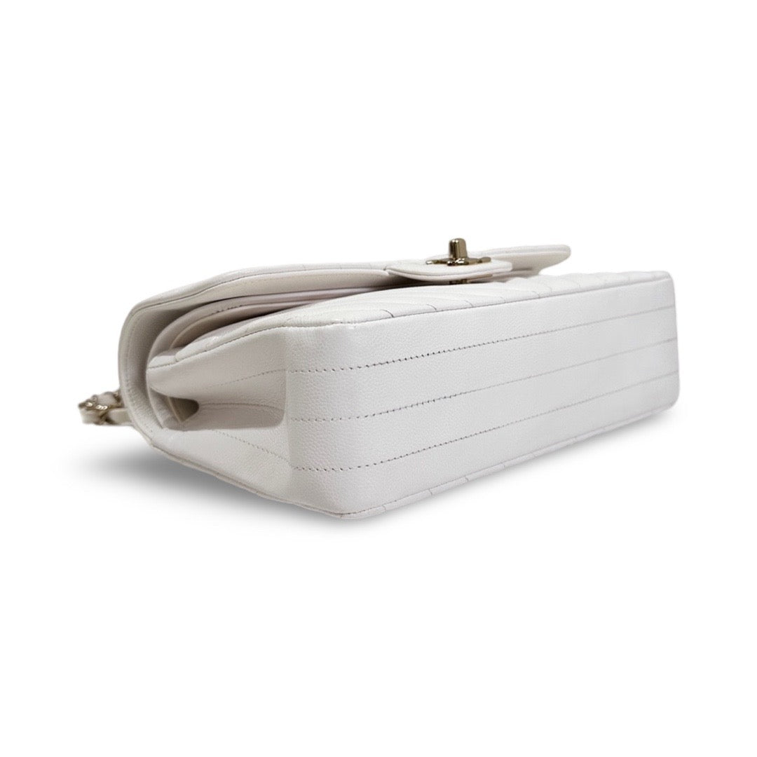 Chanel Small White Classic Flap Bag - Jiaxyk