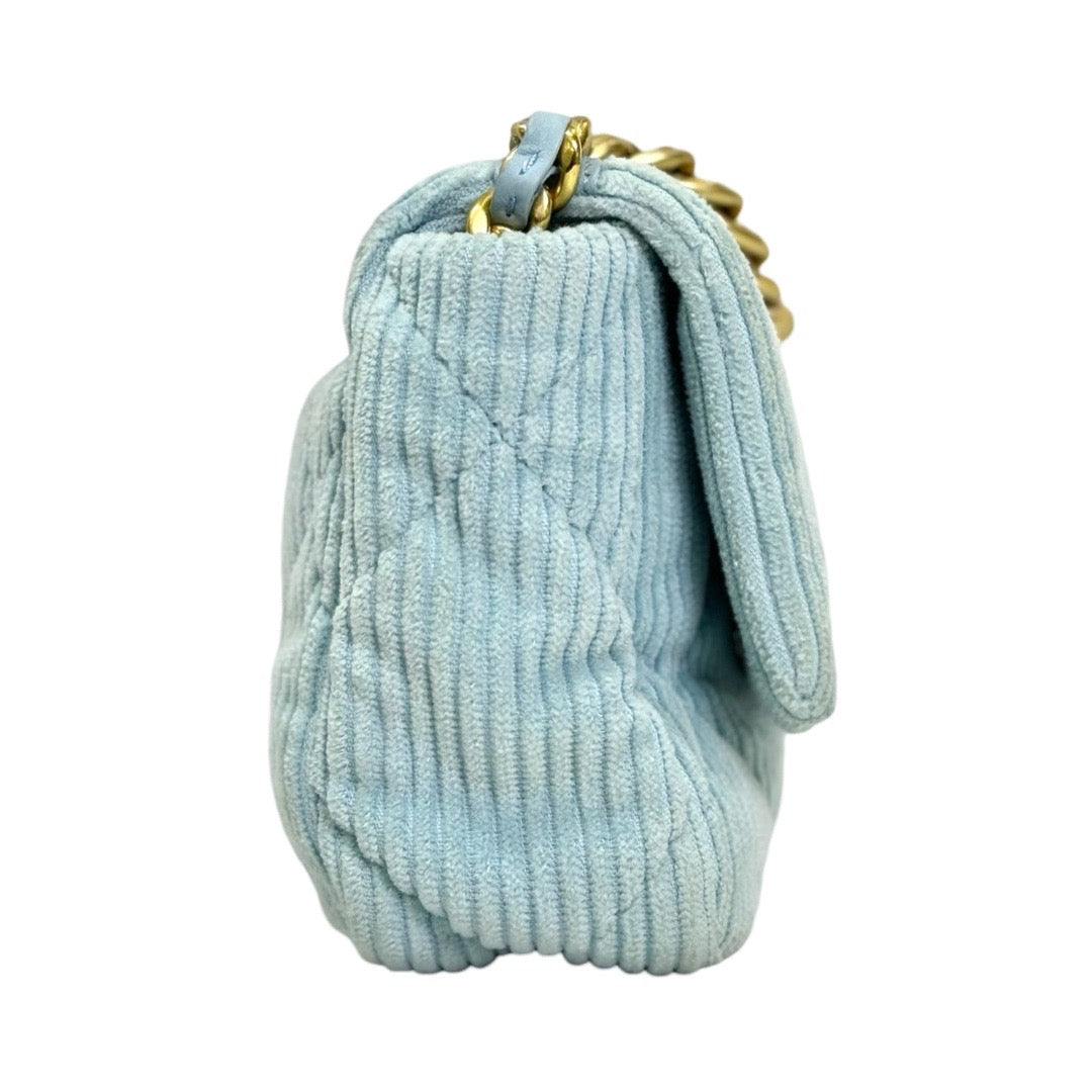 Chanel Small Blue Corduroy 19 Bag - Jiaxyk