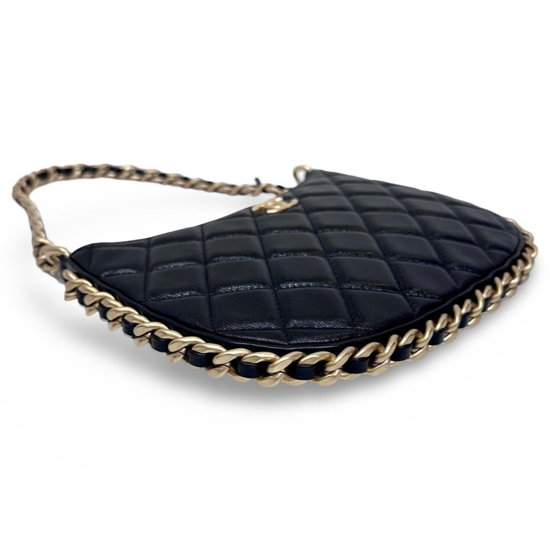 Chanel Black Lambskin Hobo Bag - Jiaxyk