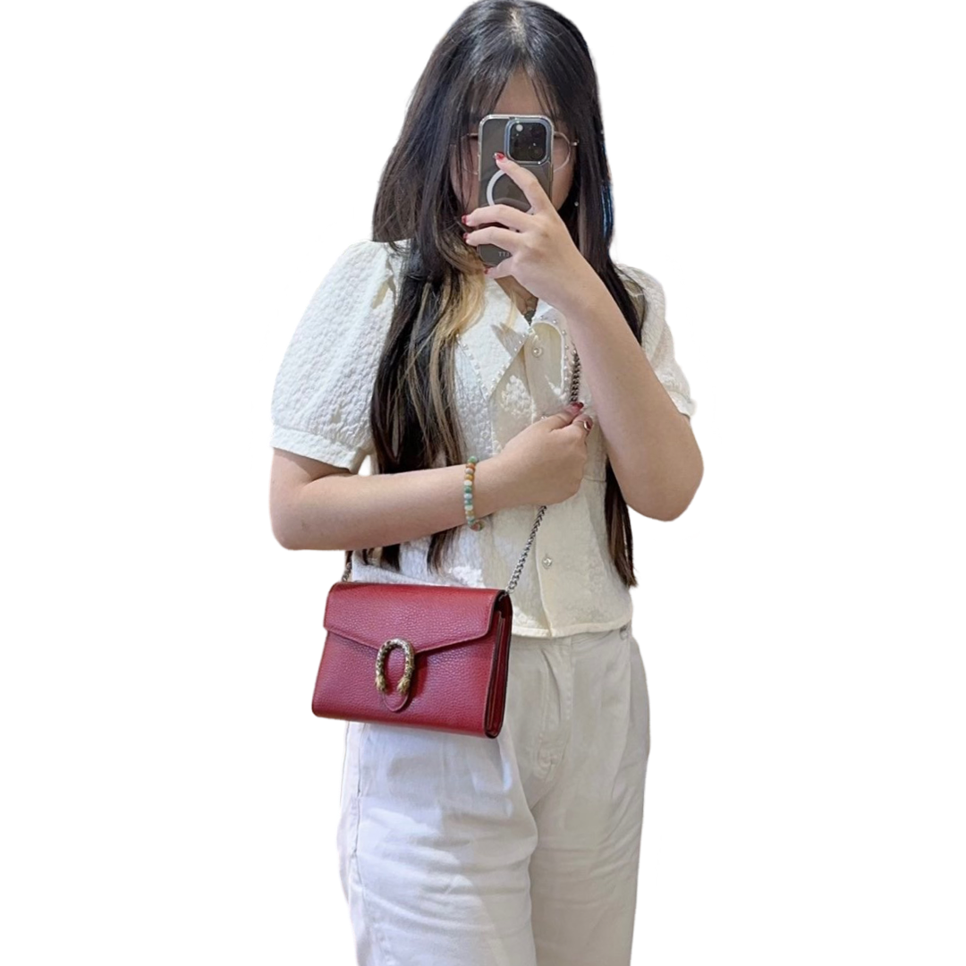 Gucci Red Dionysus Mini Chain Bag - Jiaxyk