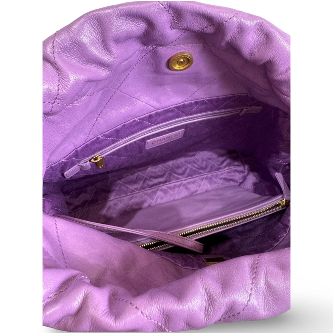Chanel Small Purple 22 Bag - Jiaxyk