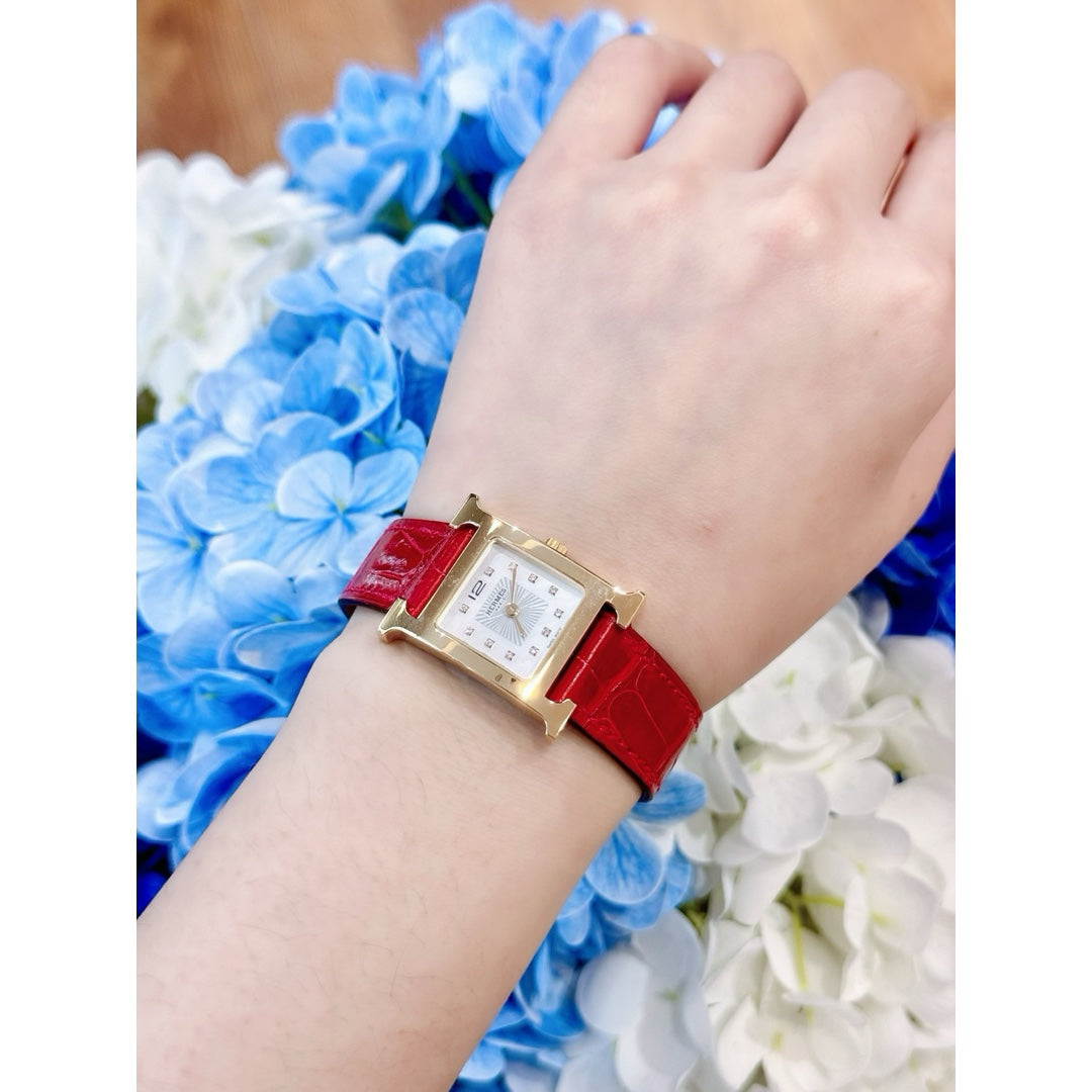 Hermes Heure H Watch, SMALL MODEL, 21 MM with Alligator Strap - Jiaxyk