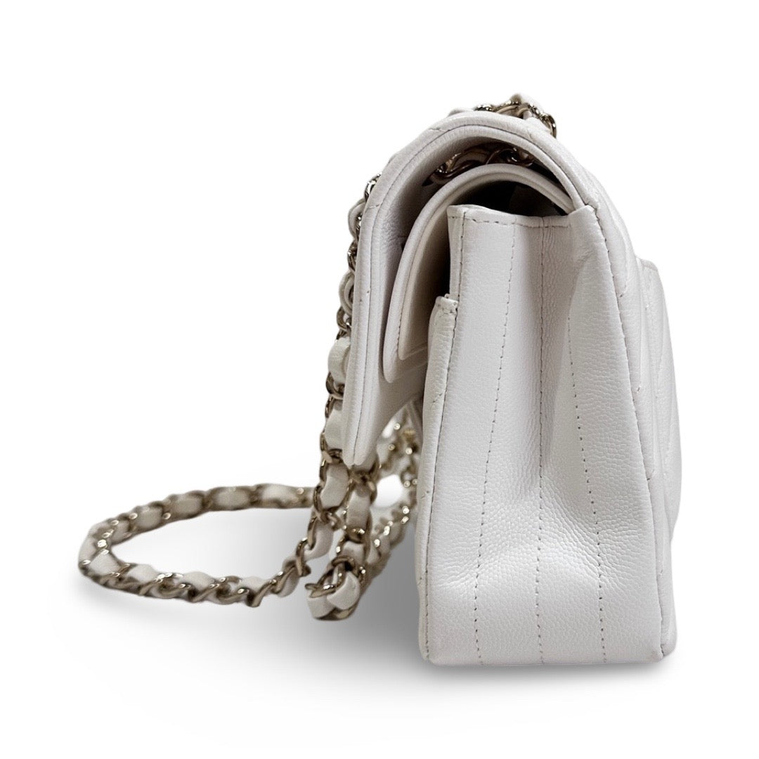 Chanel Small White Classic Flap Bag - Jiaxyk