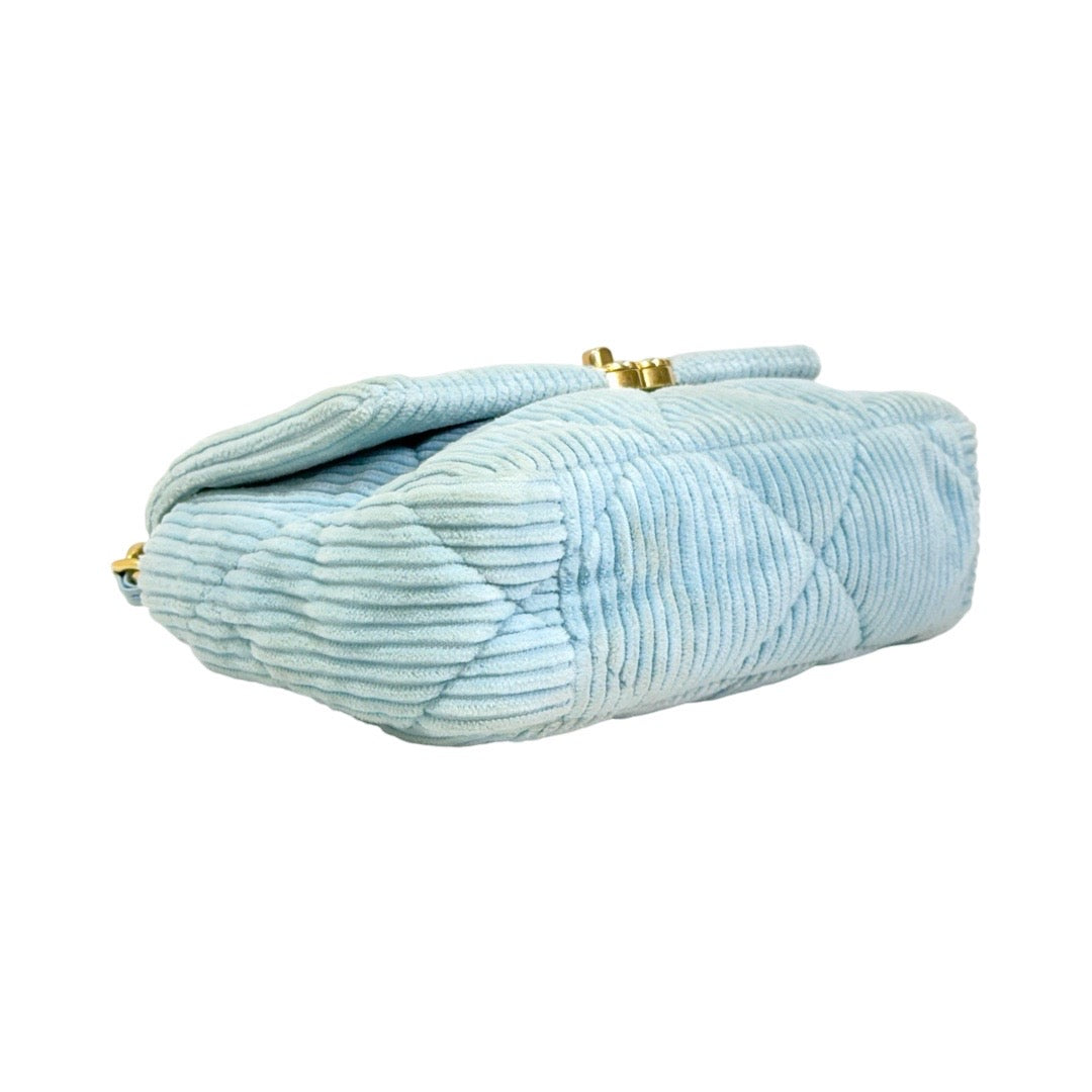 Chanel Small Blue Corduroy 19 Bag - Jiaxyk
