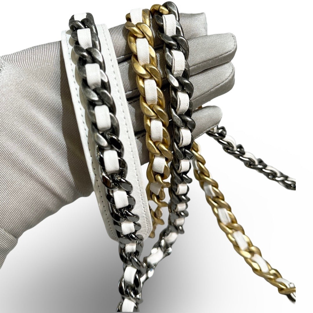 Chanel 19 White Round Chain Bag - Jiaxyk