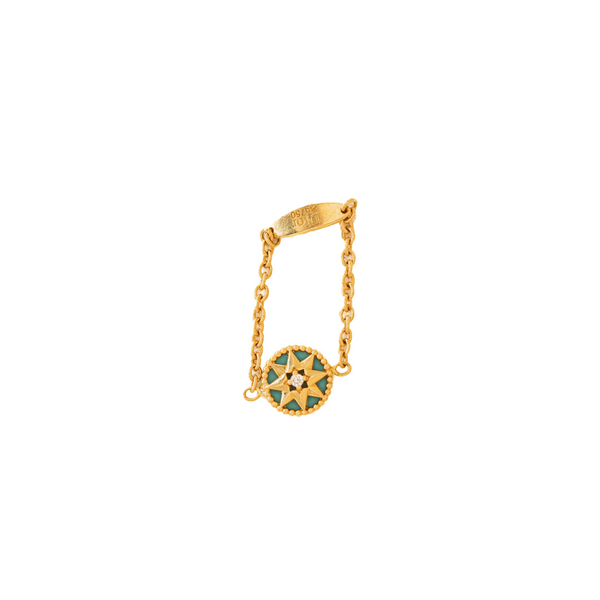 Dior Rose Des Vents Ring 18K Gold Turquoise - Jiaxyk