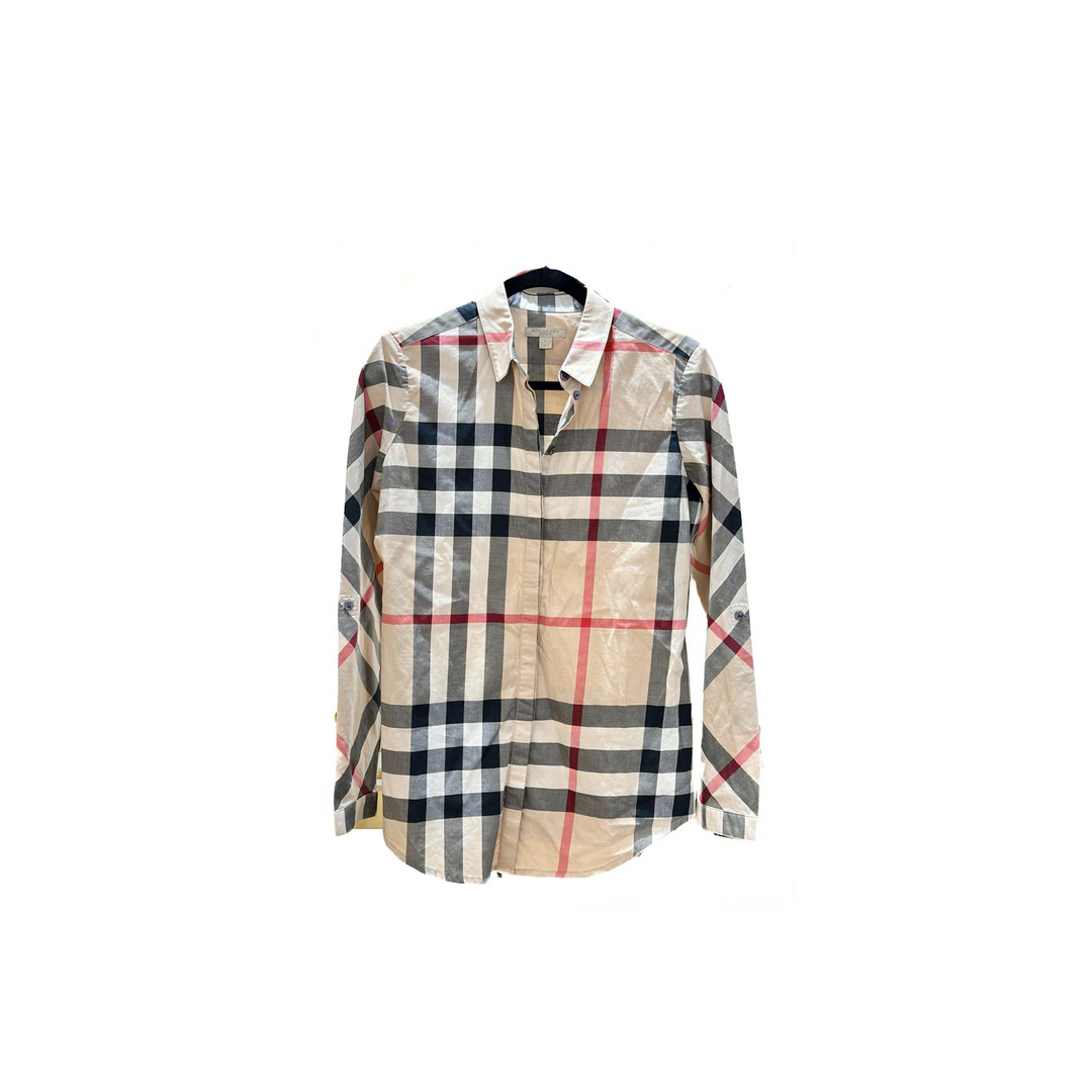 Burberry Classic Check Brown Shirt Size S