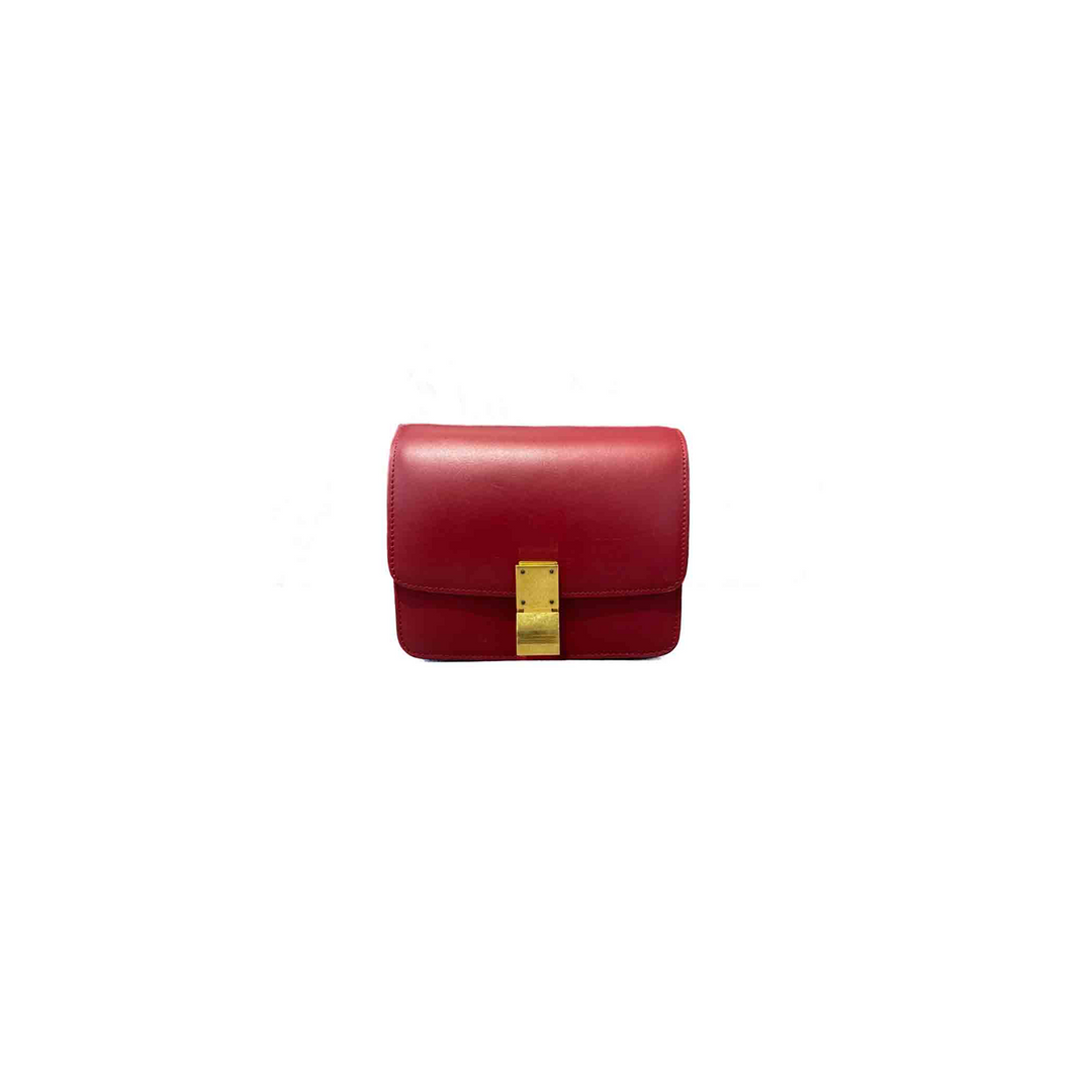 Celine Small Red Classic Box Bag