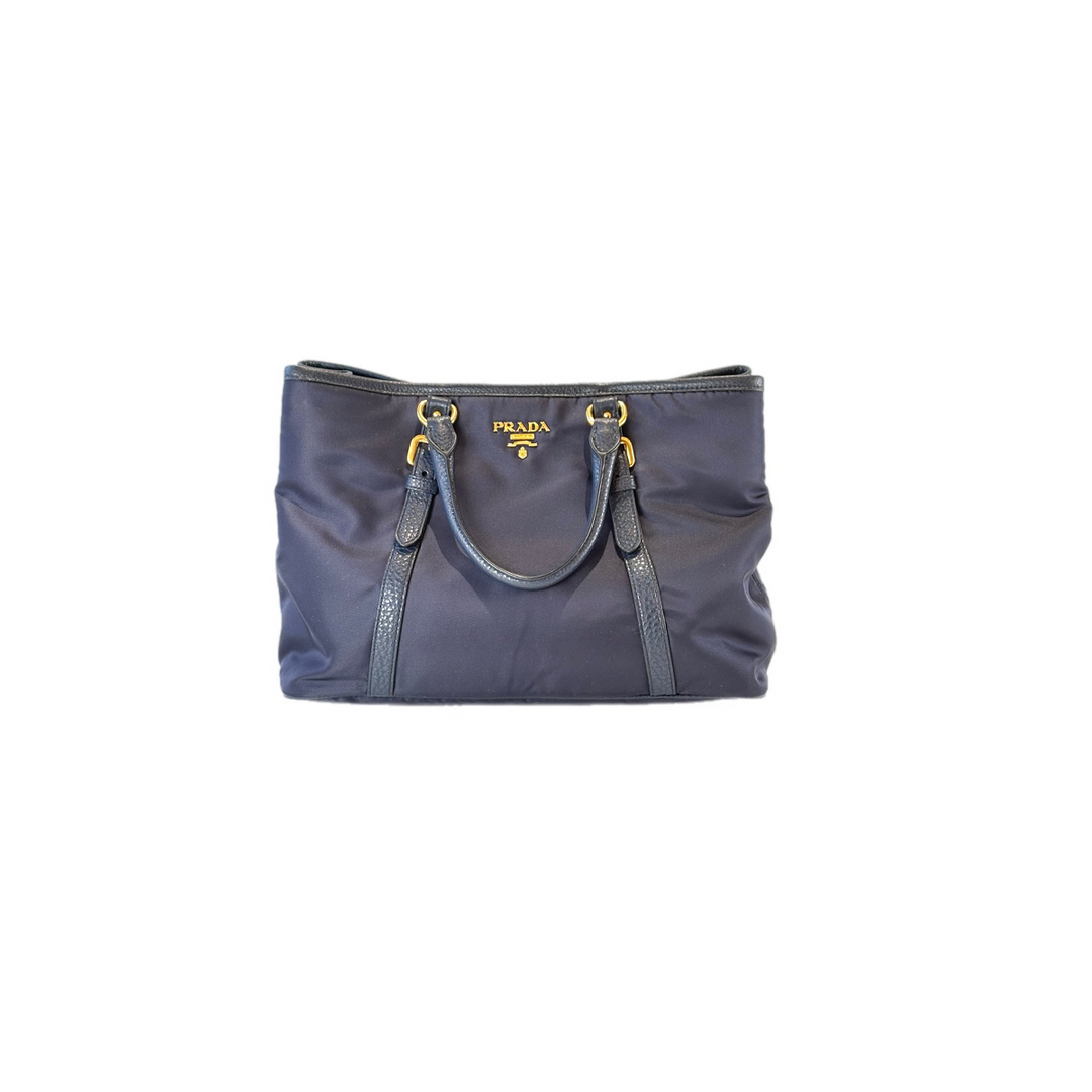 Prada Dark Blue Tote Bag
