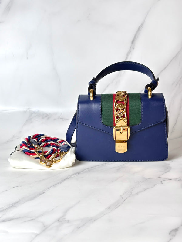Gucci Sylvie Blue Small Bag