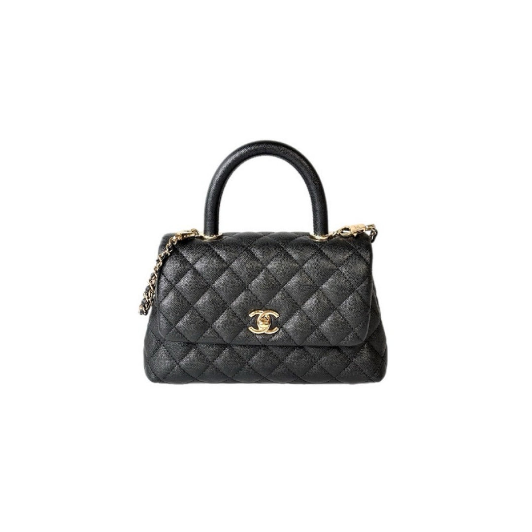 Chanel Black Coco Handle Small Bag