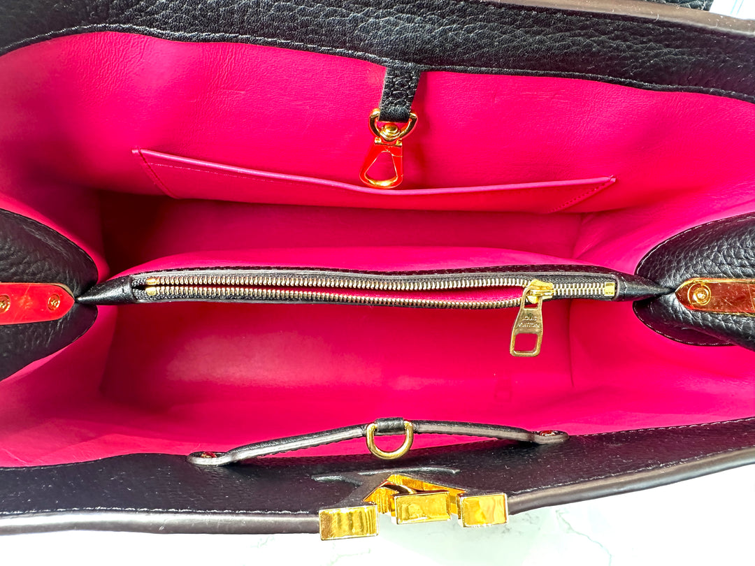 Louis Vuitton Black Capucines GM 38cm Bag 