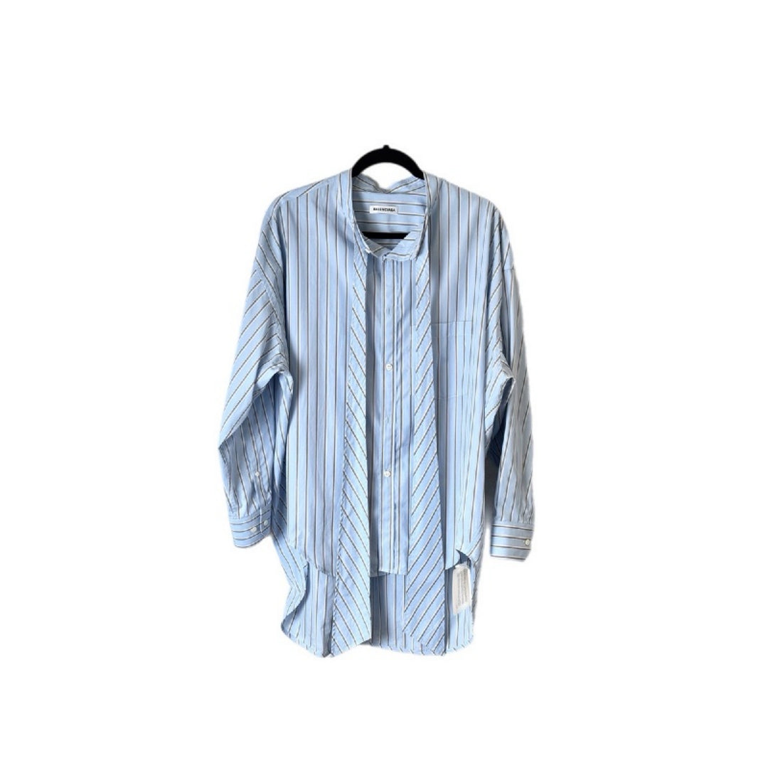 Balenciaga Clothing Blue Strip Shirt Longsleeves #36
