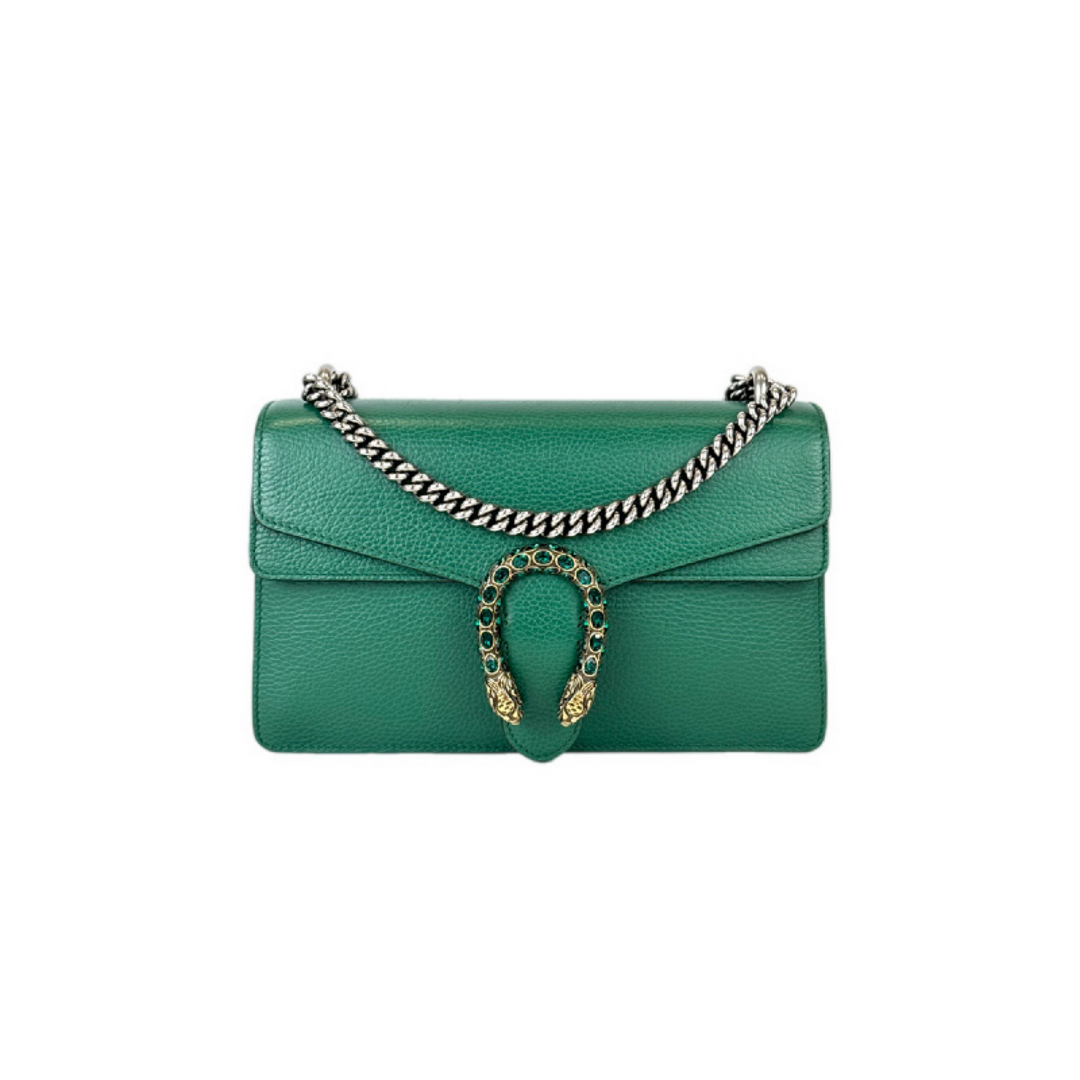 Gucci Dionysus Medium Green Leather Bag