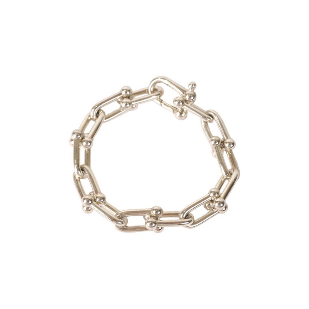 Tiffany Large Silver Hardware Link Bracelet