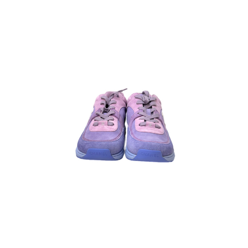Chanel Purple Suede Calfskin Sneakers #39.5 - Jiaxyk