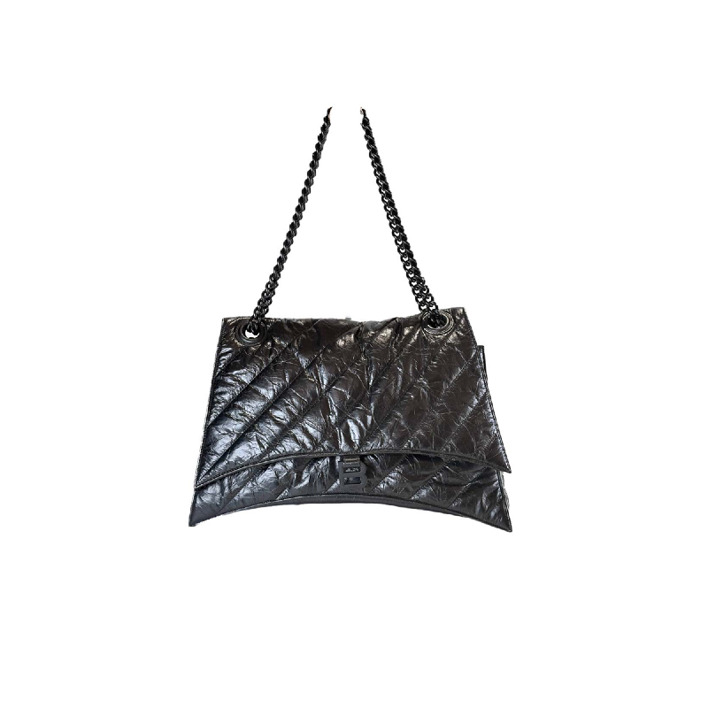 Balenciaga Crush Large Aged Calfskin Black