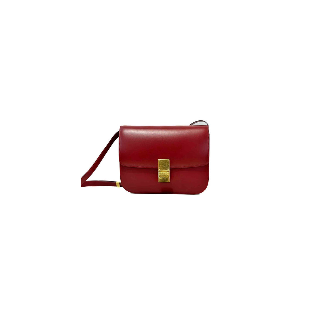 Celine Medium Red Classic Box Bag