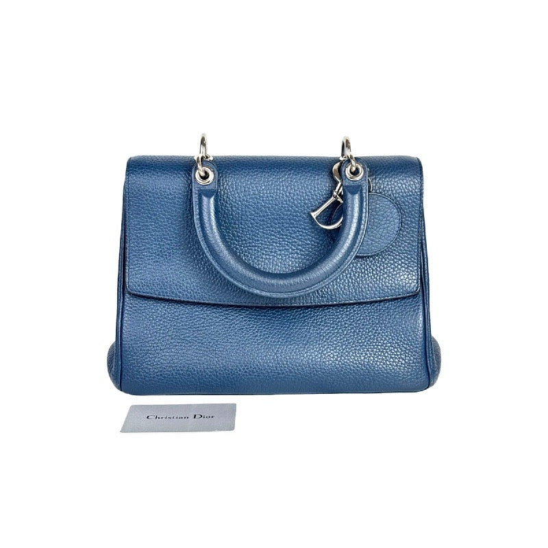 Dior Blue Leather Handle Bag