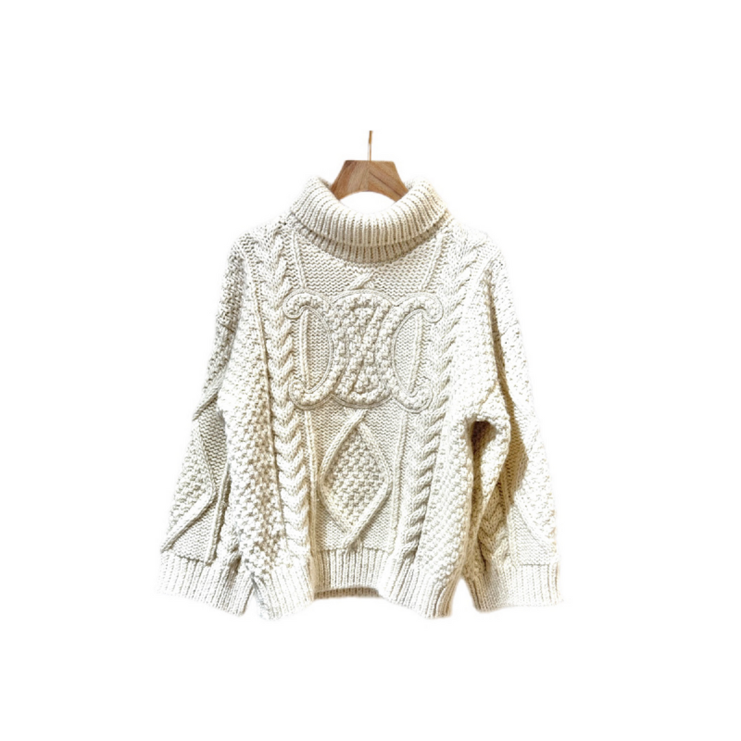 Celine White Turtleneck Sweater # M