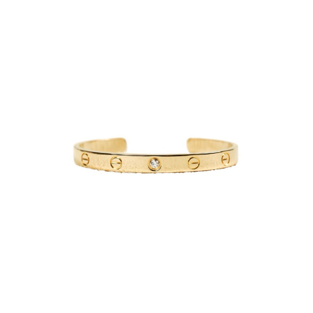 Cartier Love Open Cuff Diamond Bracelet #16