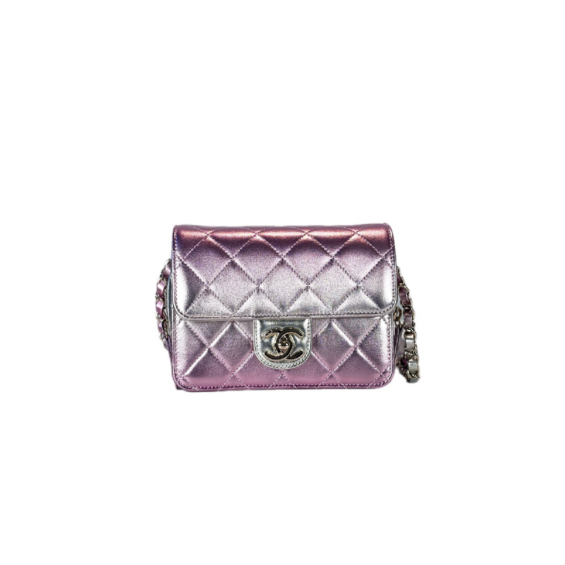 Chanel Classic Flap Seasonal Small Metallic Pink