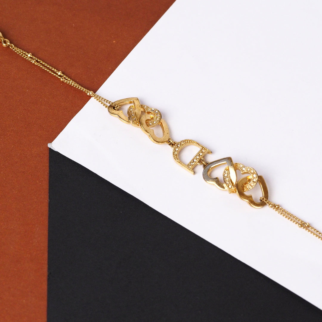 Dior Heart D Gold  Bracelet 