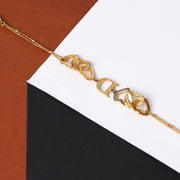 Dior Heart D Gold  Bracelet 