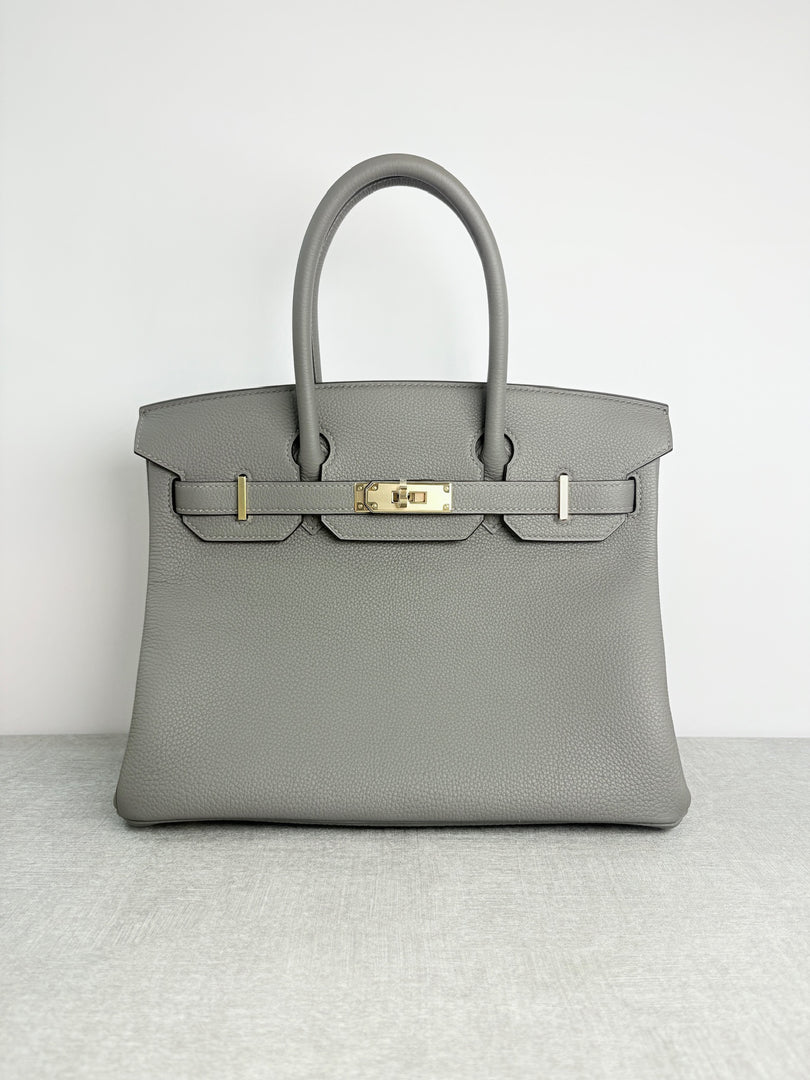 Hermes Birkin 30cm Gris Meyer Togo Bag