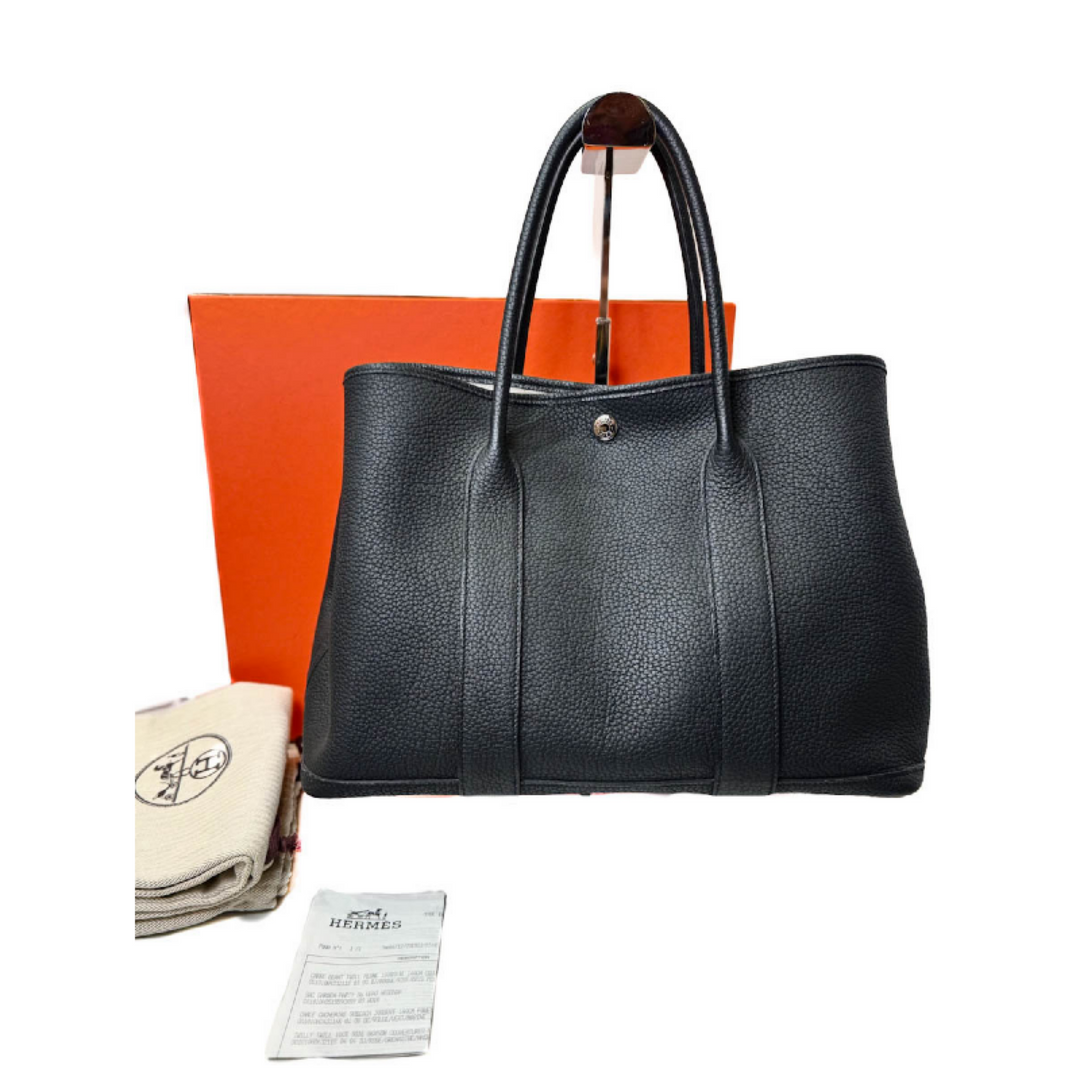 Hermes Garden Party 36cm Bag Black TC
