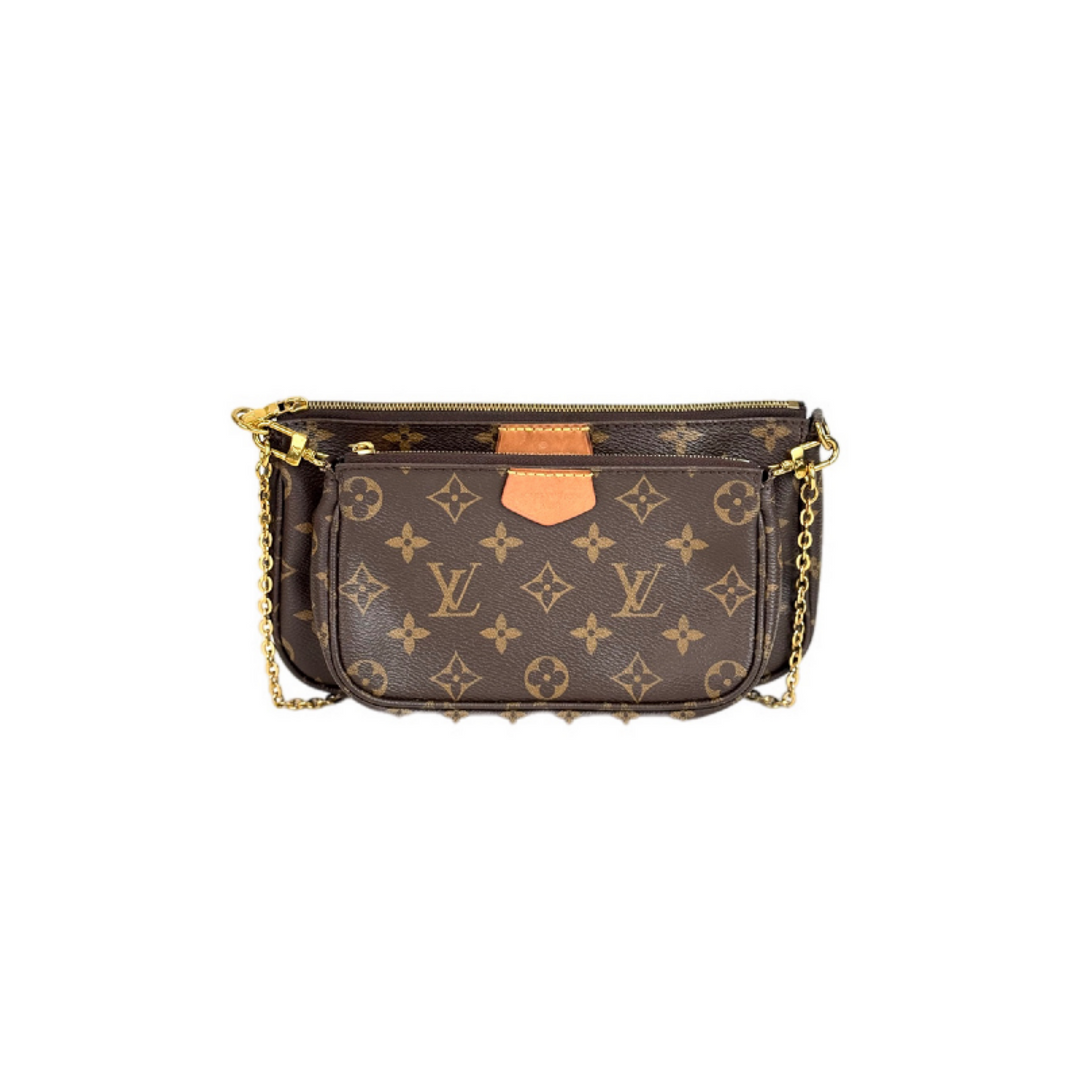 Louis Vuitton Pochette Accessoires Bag Multi Monogram Pink Strap