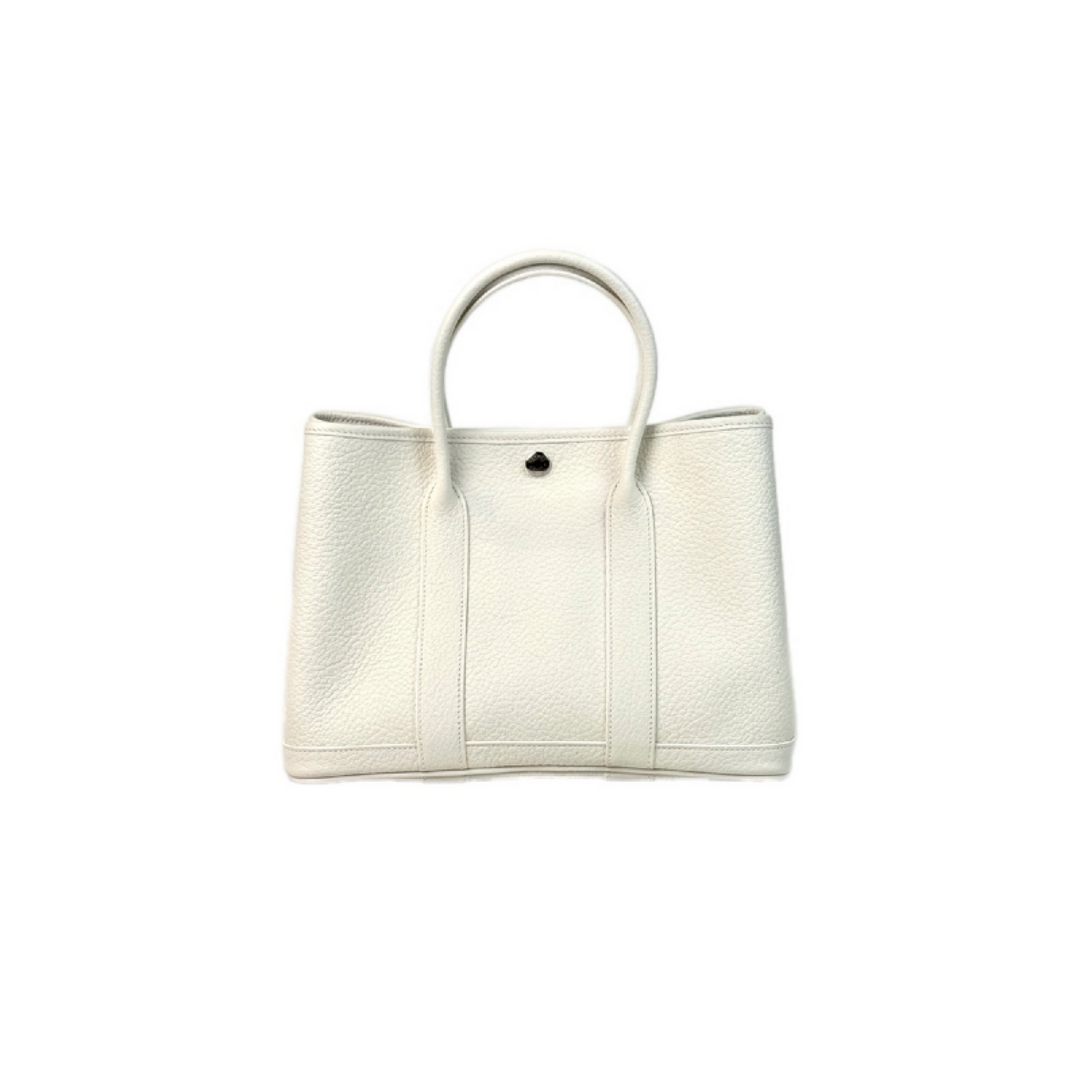 Hermes Garden Party Bag 30cm White TC