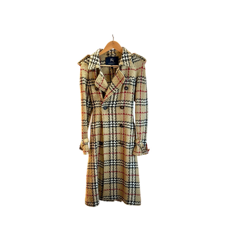 Burberry Trench Coat Check Tweed Wool #10
