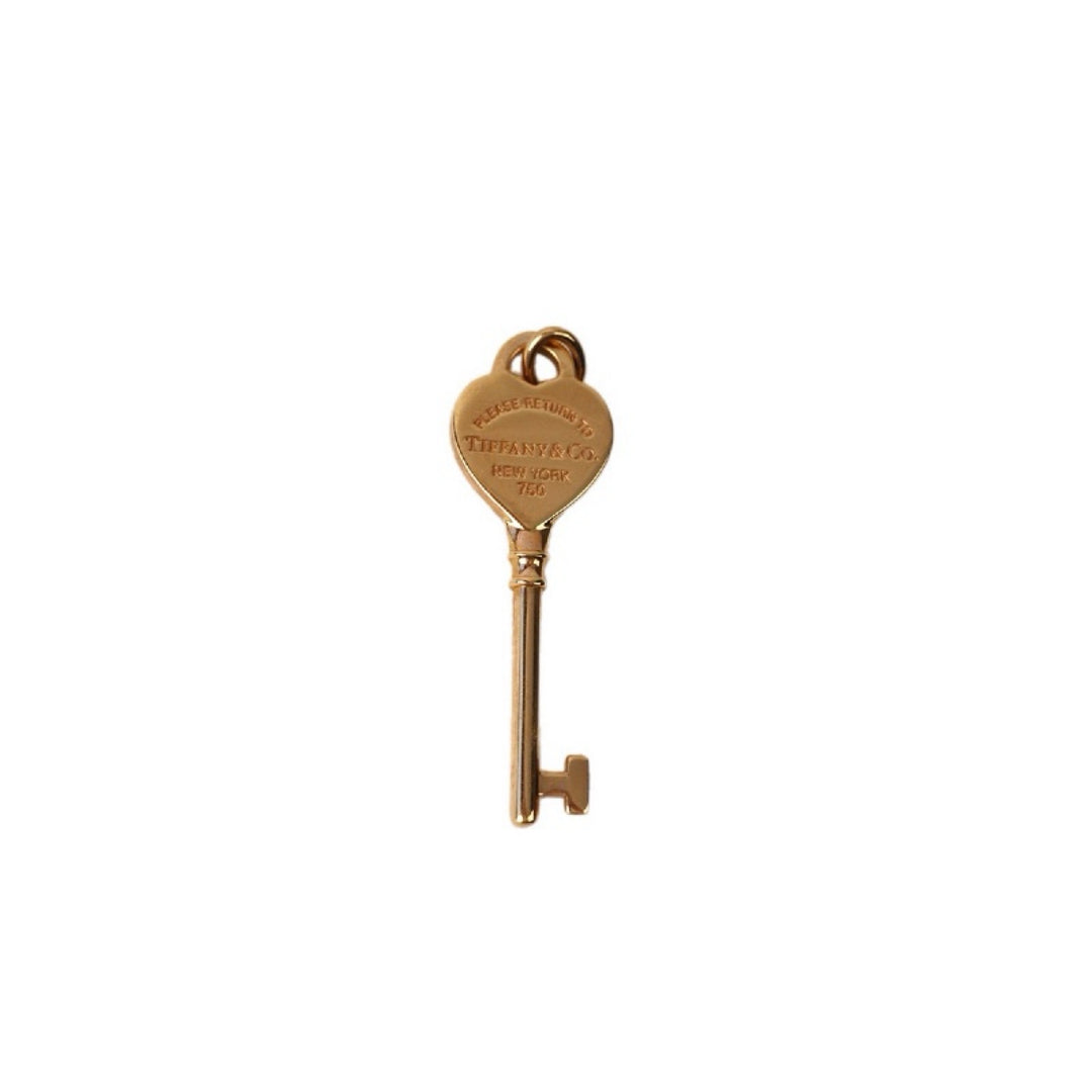 Tiffany 18K Rose Gold Key Pendant