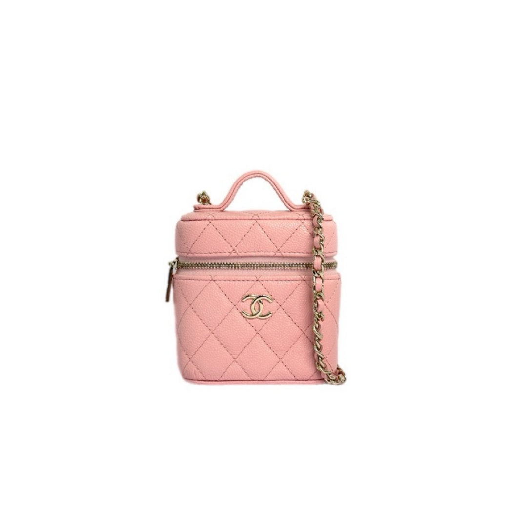 Chanel Mini Top Handle Pink Vanity Case Bag