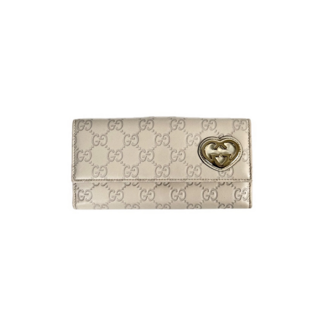 Gucci Ssima Beige Long Wallet