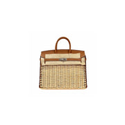 Hermes Birkin 25 Picnic 06 Gold Swift Leather with Osier Wicker - Jiaxyk